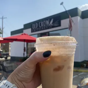 Pumpkin cold brew with pumpkin cinnamon cold foam