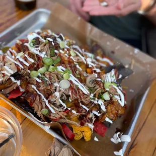 Pulled pork nachos