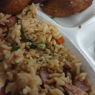 Special Fried Rice and Sweet Plantains