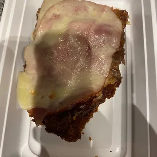 Thought I was getting breaded Chicken... instead I was given breaded steak AND with ham and cheese on it....?