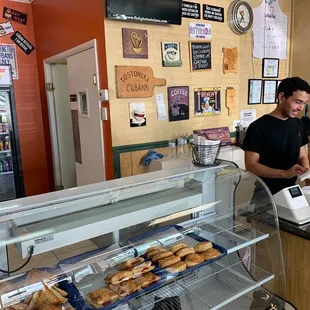 a man working behind the counter