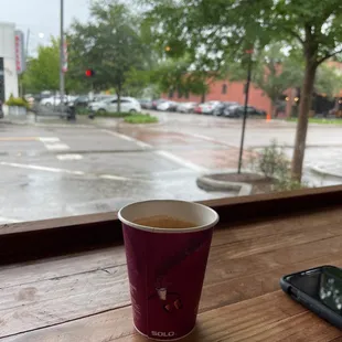 Cuban coffee on a rainy day