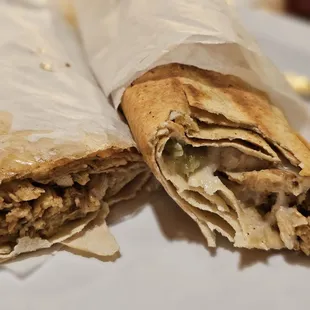 Delicious schwarma sandwich wrap. It's huge!