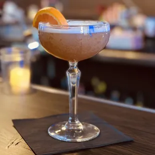 a drink in a coupe glass