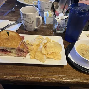 Reuben and soup