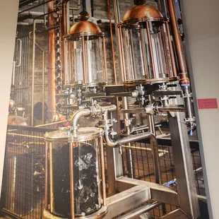 the inside of the brewery