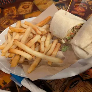 Chicken wrap with bacon