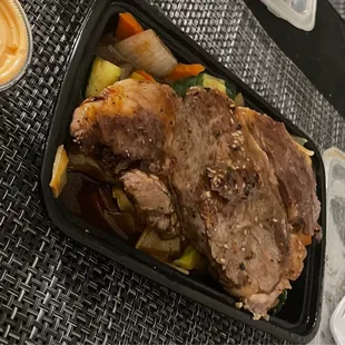 pork and vegetables