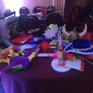 a table set up for a party