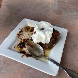 Chocolate Bread Pudding with Banana Run Sauce