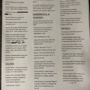 Temporary paper menus!