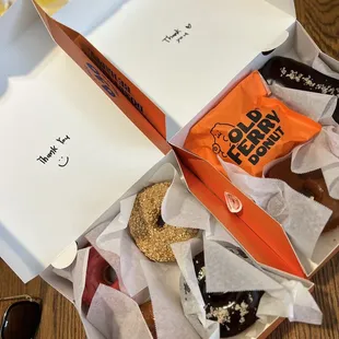 a box of old ferry donuts