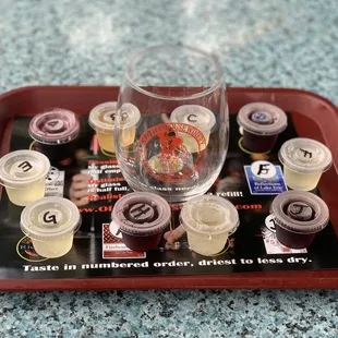 Flight of wines
