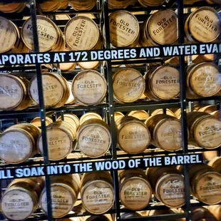 a wall of barrels
