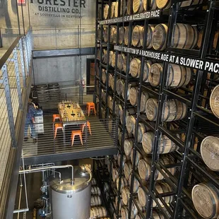Bourbon barrels &amp; special tasting table