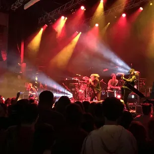 the band on stage