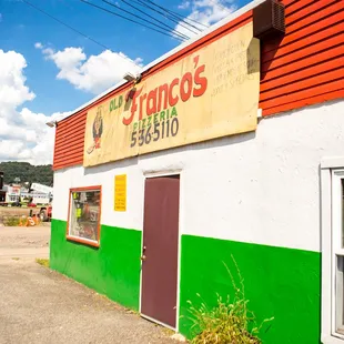 the front of the building