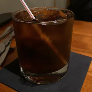 Crown and coke during happy hour