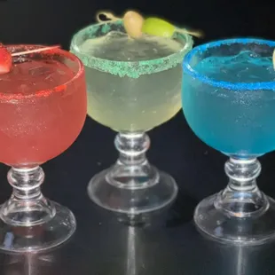three cocktails