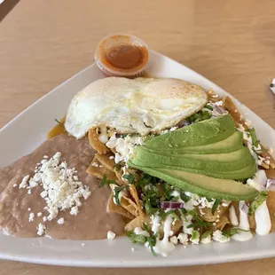 a plate of mexican food