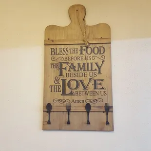 a sign on the wall