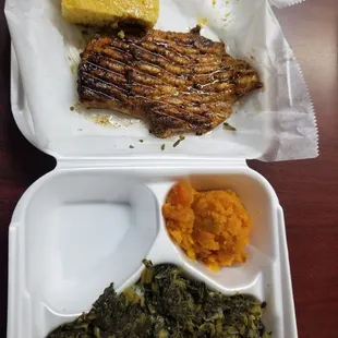 Grilled Chicken with Mustard Greens