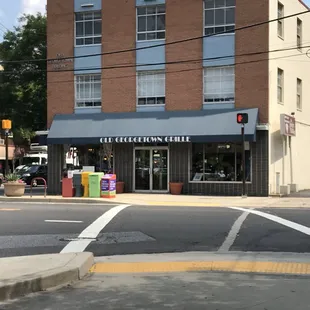 the corner of the street