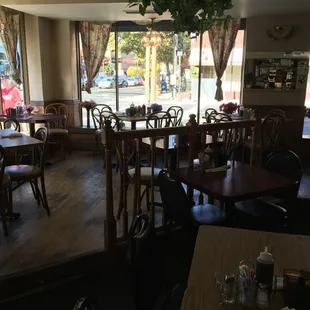 the inside of a restaurant