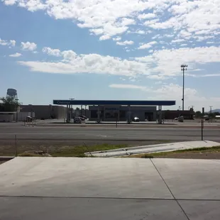a gas station