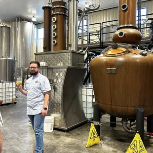 Matt explaining what the machines are doing