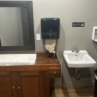 Large, clean restroom!! Very handicap friendly.