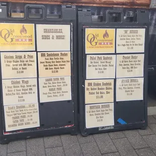 Reduced menu for truck on this day.