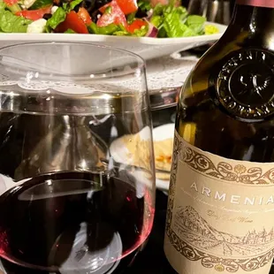 Greek Salad &amp; Armenian Wine