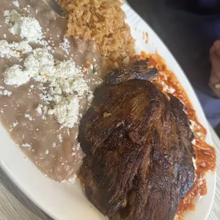 a plate of mexican food