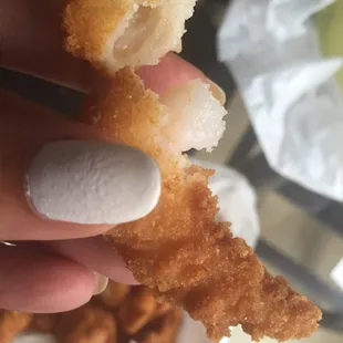 heavily breaded shrimp