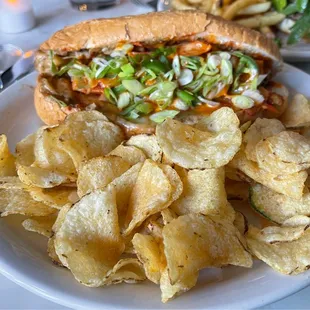 Korean cheesesteak sandwich