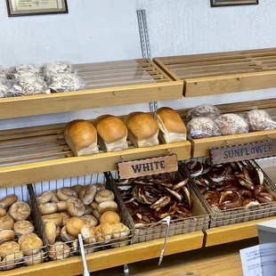 a variety of breads and pastries