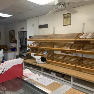 Empty shelves. No bread at 4pm.