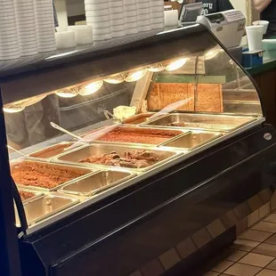 Steam Table and the area where you order and pay