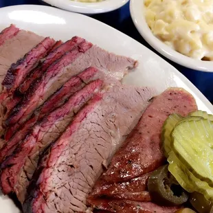 2 meat BBQ dinner. Brisket and sausage.