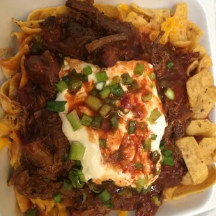 Barbeque frito pie