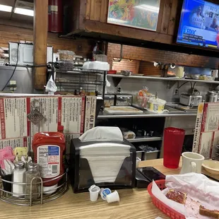 Stool view of kitchen