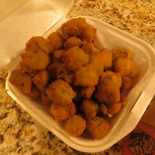 a container of fried food