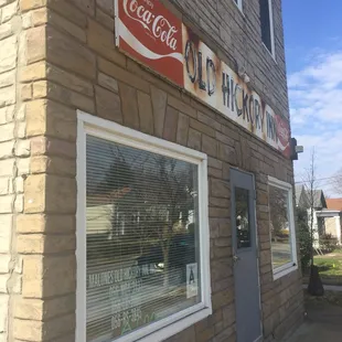 the front of the building