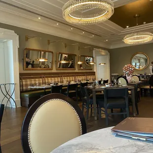 Part of the dining room. Make your reservations for when they open!