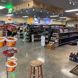 the inside of the store