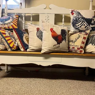 Handcrafted bench from reclaimed wood and headboard and footboard