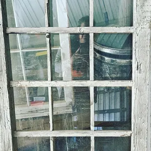 Handcrafted wall decor - resembles old window