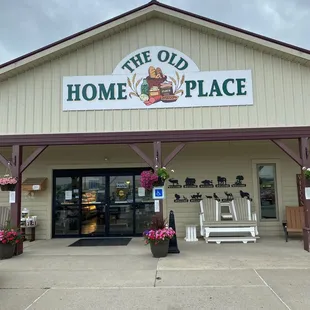 the front of the building