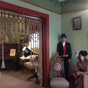 The parlor leading to the music room